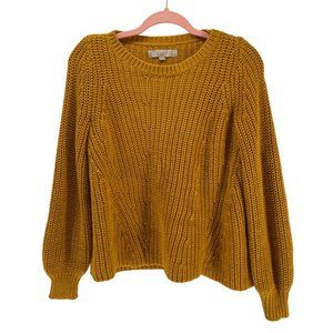 Ann Taylor LOFT Women’s SP Mustard Yellow Crew Neck Sweater